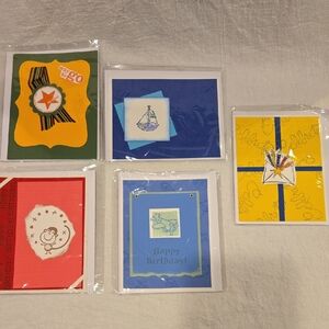 Colorful Birthday Card Set Handmade